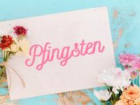 Pfingsten Karte und Blumen