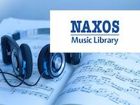 Noten mit Kopfhörern und Logo von Naxos Music Library